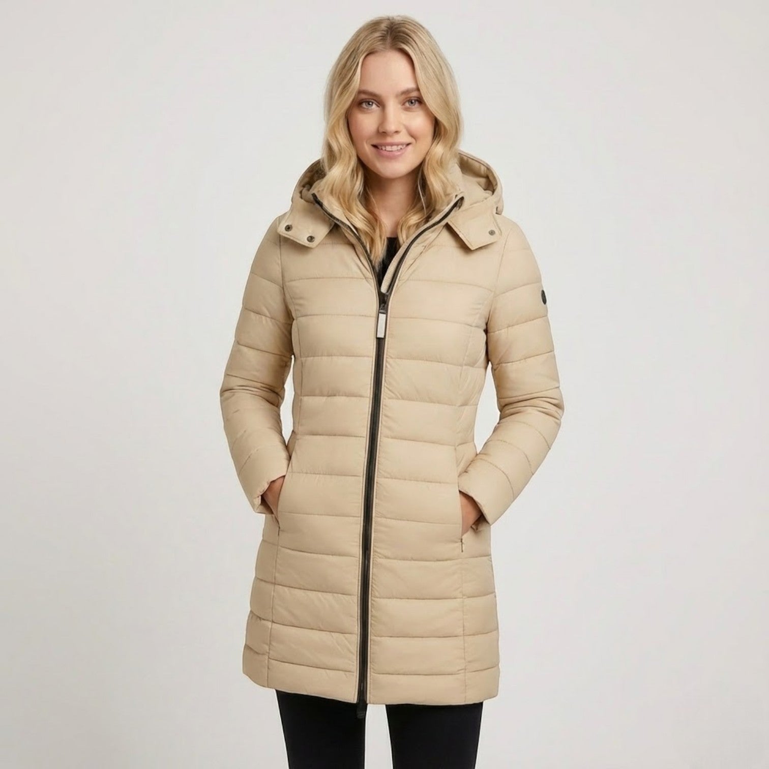 Liora – Women's Puffer Quilted Coat in Cotton